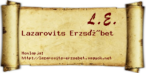 Lazarovits Erzsébet névjegykártya